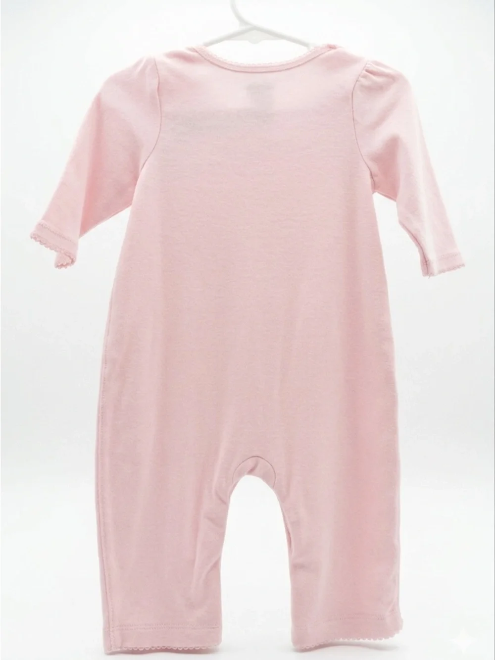 Baby Gap Baby Girls 3-6 Months Light Pink 1 Piece Long Sleeve Logo Romper NWT